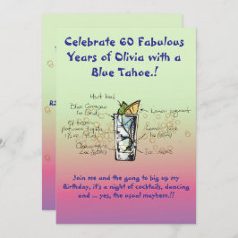Convite de aniversário Tahoe Azul