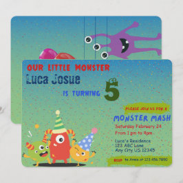 Convite de aniversário tema Pequeno Monstro