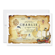 Convite de Aniversário Tema Pirata