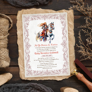 CONVITE DE ANIVERSÁRIO TEMA RENASCENÇA MEDIEVAL PA