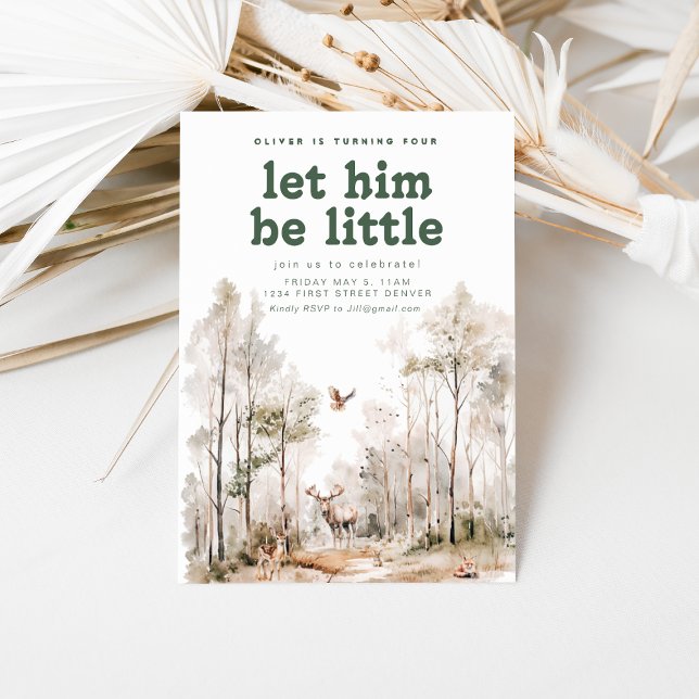 Convite de aniversário Tema Woodland (Criador carregado)