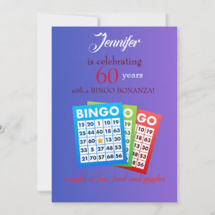 Convite de aniversário temático BINGO