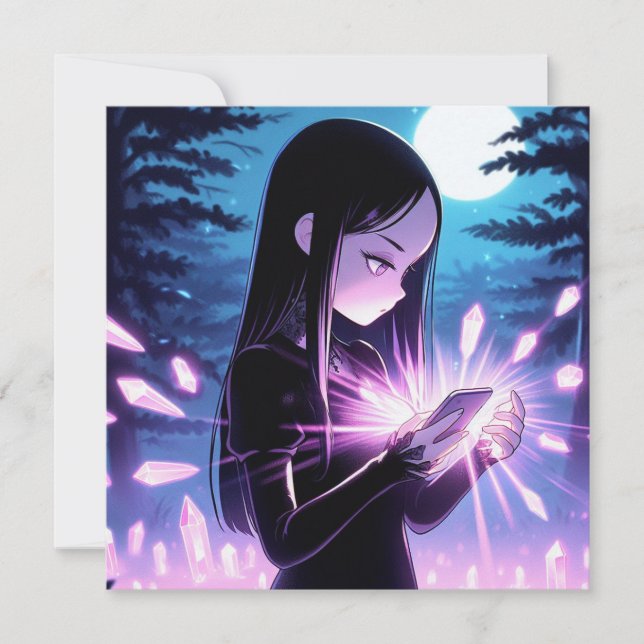 Convite de Aniversário Temático de Bruxa (Frente)