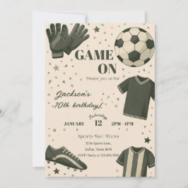 Convite de Aniversário Temático de Futebol Infanti