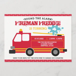 convite de aniversário temático do caminhão de 