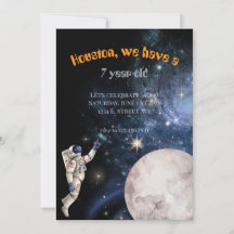 Convite de Aniversário Temático Espacial