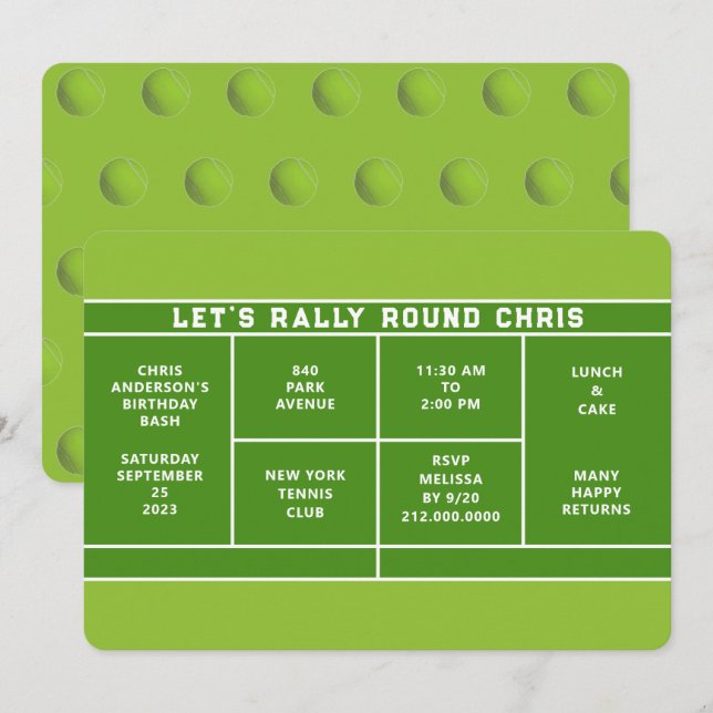 Convite de aniversário tênis (Frente/Verso)