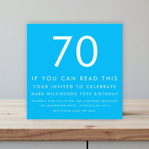 Convite de Aniversário Teste de Vista Número 70
