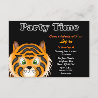 Convite de aniversário Tigre