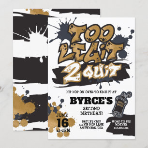 Convite de Aniversário Too Legit to Quit