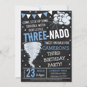 Convite de aniversário Tornado