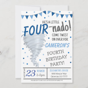 Convite de aniversário Tornado