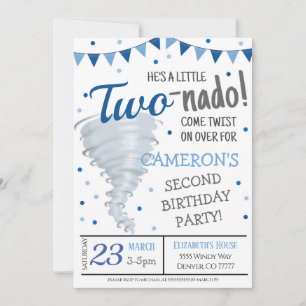 Convite de aniversário Tornado