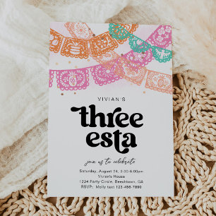 Convite de Aniversário Três Esta
