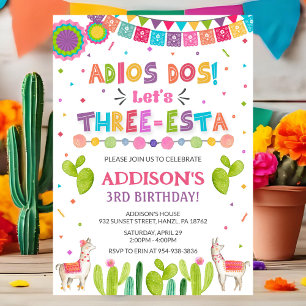 Convite de Aniversário Três Esta Convite de Fest