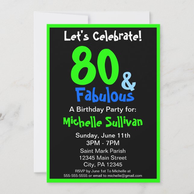 Convite de aniversário tropical fabuloso (Frente)