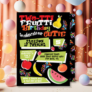 Convite de aniversário Tutti Frutti