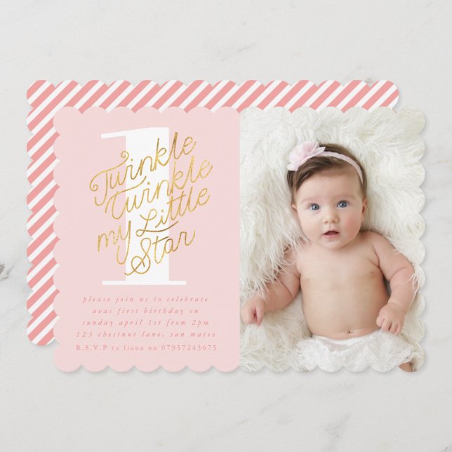 CONVITE DE ANIVERSÁRIO TWINKLE (Frente/Verso)