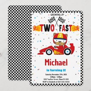 Convite de Aniversário Two Fast