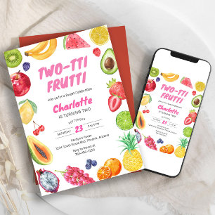 Convite de Aniversário Two-tti Frutti