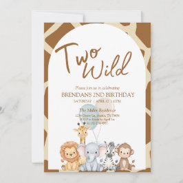 Convite de Aniversário Two Wild