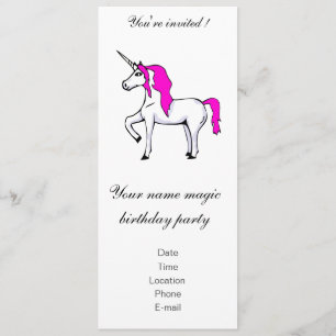 Convite de aniversário 'Unicorn'