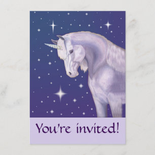 Convite de aniversário Unicorn