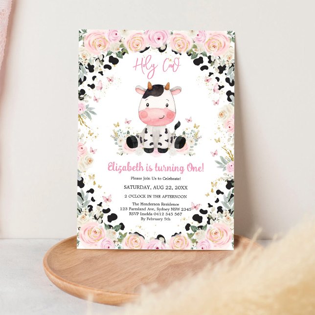 Convite de Aniversário Vaca Sagrada (Criador carregado)