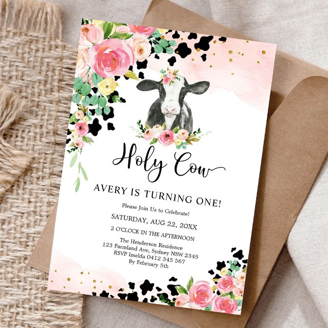 Convite de Aniversário Vaca Sagrada (Criador carregado)