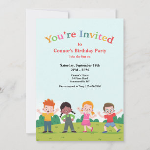 Convite de Aniversário Vamos Brincar