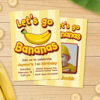 Convite de Aniversário Vamos Lá Banana