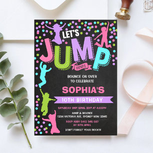 Convite de Aniversário Vamos Saltar e Brincar