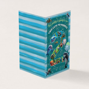 Convite de Aniversário Vertical para 2 Festa de Ma