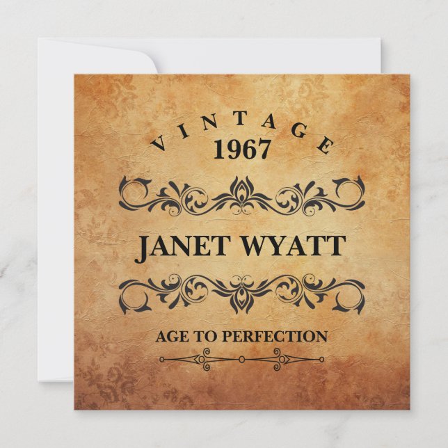 CONVITE DE ANIVERSÁRIO VIntage 00th (Frente)