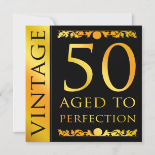 Convite de aniversário Vintage 50th