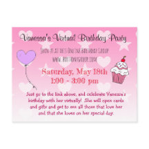 Convite de aniversário virtual
