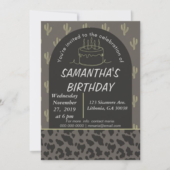 Convite de Aniversário Western  (Frente)