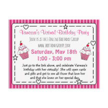 Convite de aniversário Whimal Virtual