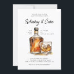 Convite de aniversário Whiskey<br><div class="desc">Comemore em estilo com este convite de aniversário personalizável, com tema de uísque. Apresentando um elegante trabalho de arte de aquarela de uma garrafa de uísque e vidro, este design é perfeito para aniversários de marco ou qualquer celebração de entusiasta de uísque. Personalize facilmente com seus detalhes de eventos para...</div>