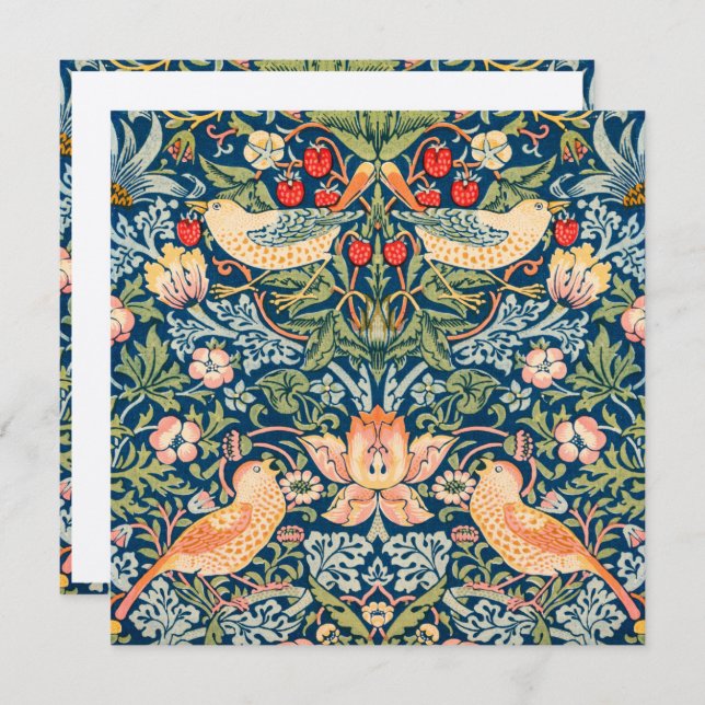 CONVITE DE ANIVERSÁRIO: WILLIAM MORRIS  (Frente/Verso)