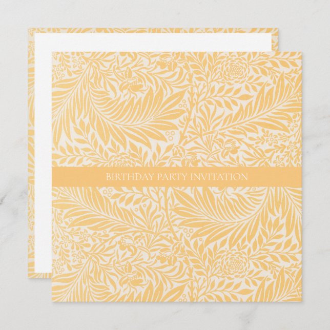 CONVITE DE ANIVERSÁRIO: WILLIAM MORRIS (Frente/Verso)