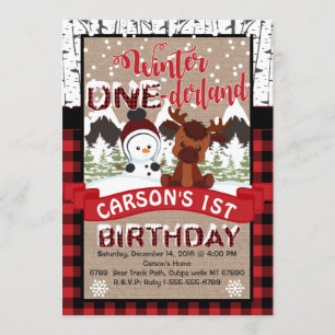 Convite de aniversário Winter Onderland