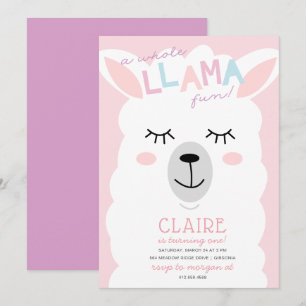Convite De Aniversários Para Todo O Llama Divers