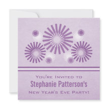 Convite de Ano Novo com Fogos de Artifício Funky, 
