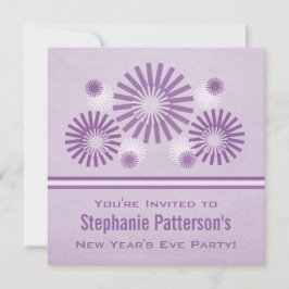 Convite de Ano Novo com Fogos de Artifício Funky, 