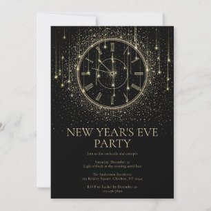 Convite de Ano Novo Elegante para Festa