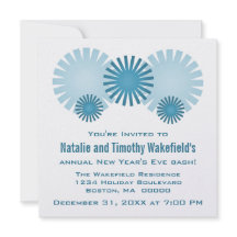 Convite de Ano Novo para fogos de artifício Retro,