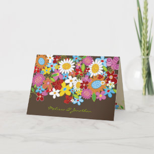 Convite de Anúncio de Cartão Personalizado de Flor