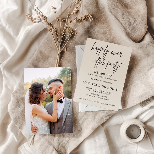 Convite de Anúncio de Casamento com Foto Minimalis (Criador carregado)