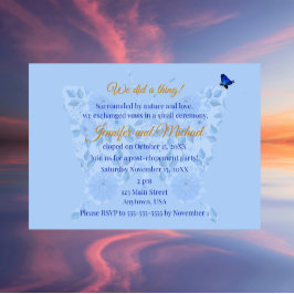 Convite de Anúncio de Casamento Simples e Íntimo